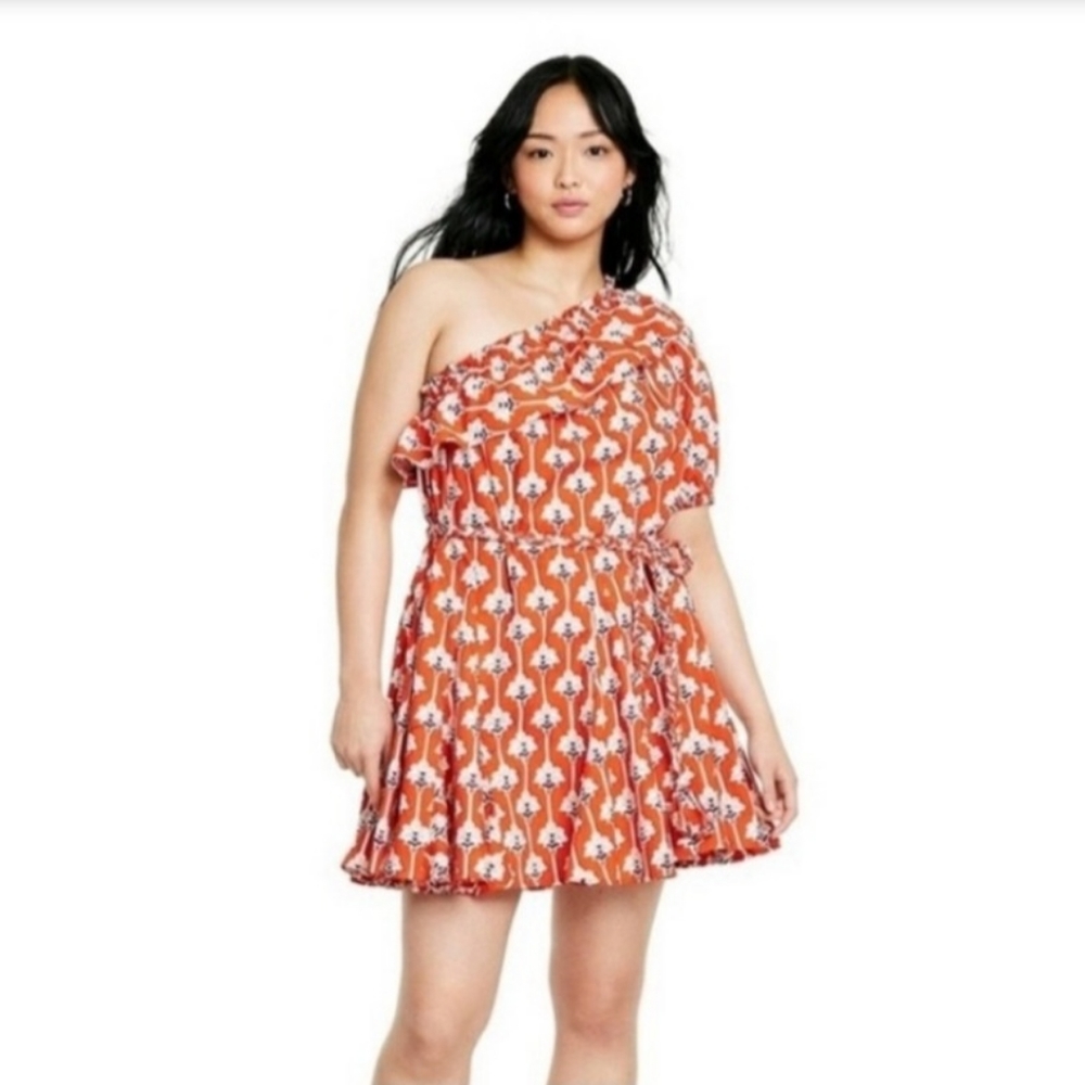 RHODE × Target Lotus Floral Print One Shoulder Mini Dress XXL NWT